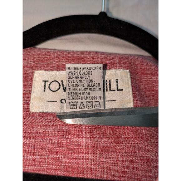 Vintage Tower Hill Blazer Womens Size 12 Red Dressy Workwear 8 Button Jacket - Picture 5 of 10